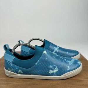 Womens Softwalk Maya Lifestyle Teal Spotted Leather‎ Pull On Sneakers Size 11 M